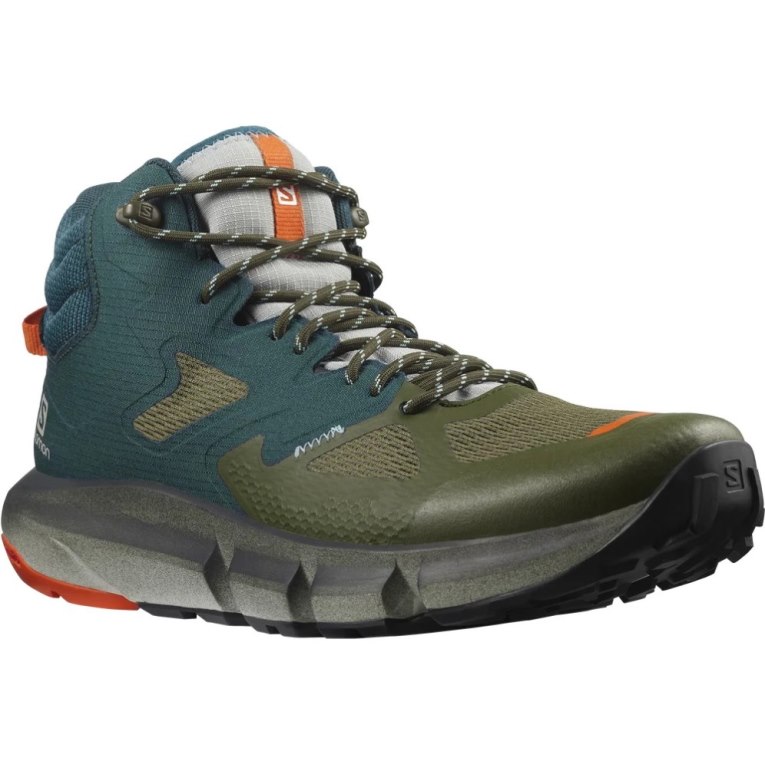 Botas Montaña Salomon Predict Hike Mid GTX Hombre Verdes Verde Oliva | MX GEOQ457